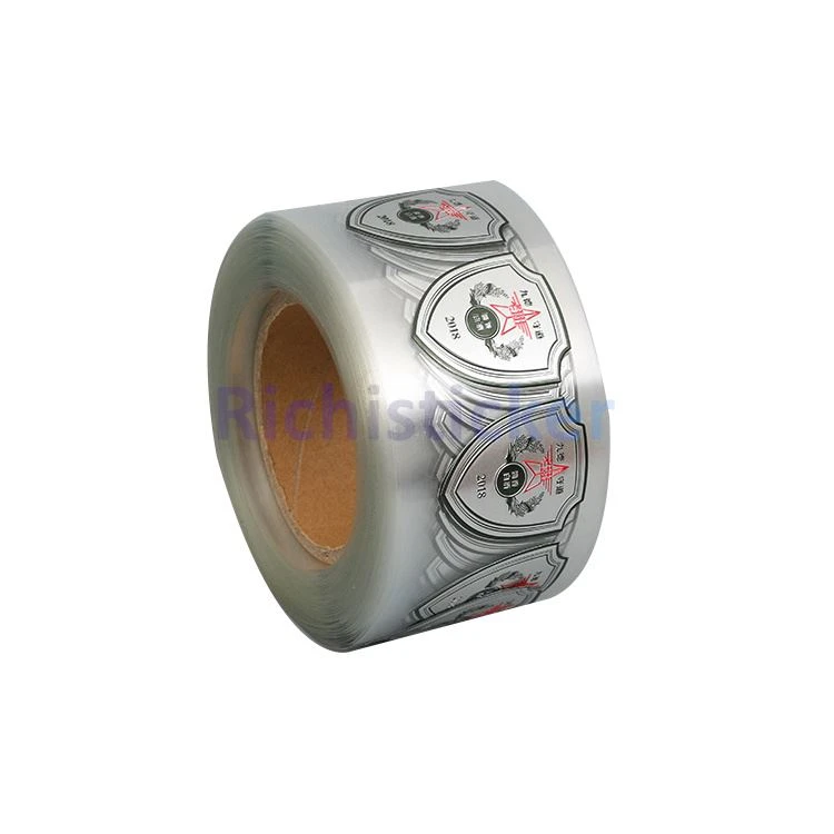 Labeli potel gwin boglynnog gyda 3m ahesive